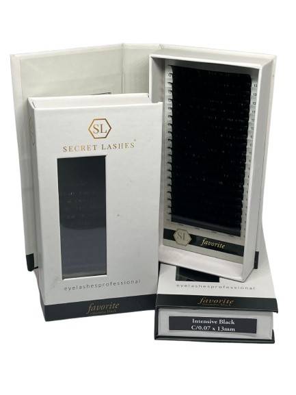 Rzęsy SL FAVORITE Intensive Black C 0,07 -13 mm