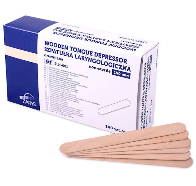 Szpatułka laryngologiczna 15cm 1,7 mm 100 szt