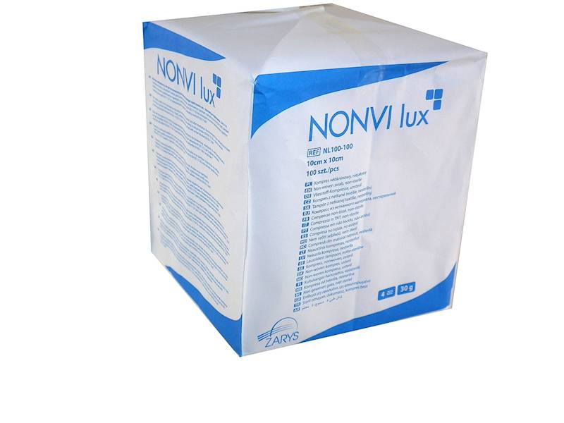 NONVI  kompresy z włókniny niejałowe 10x10 100 szt