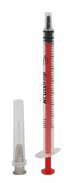DicoSuliun strzykawka insulinowa z igłą 1ml 100szt