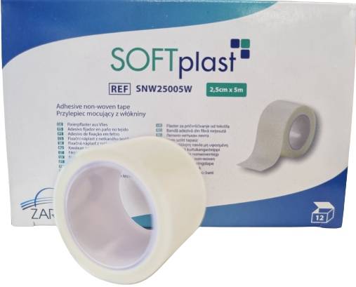 Przylepiec SOFT PLAST mocujący 2,5cmx5m 12sztuk
