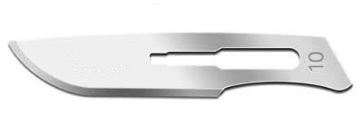 Ostrza chirurgiczne ze stali węglowej nr 10  100 s