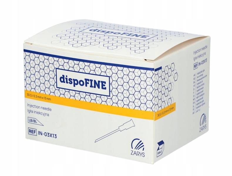 DispoFIne 30G Igła iniekcyjna 0,3mmx13mm 100 sztuk