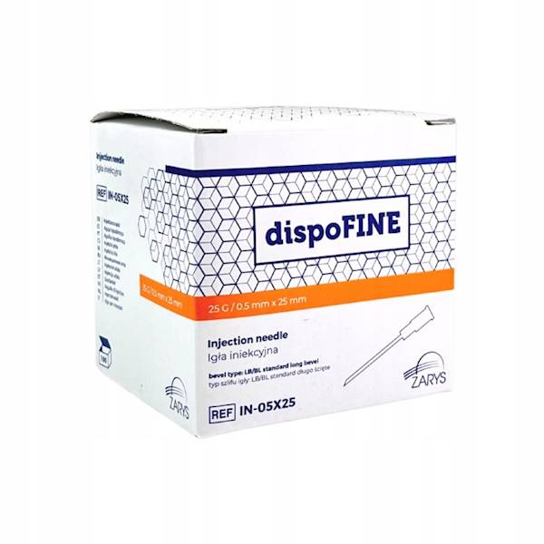 DispoFIne 25G Igła iniekcyjna 0,5mmx25mm 100 sztuk