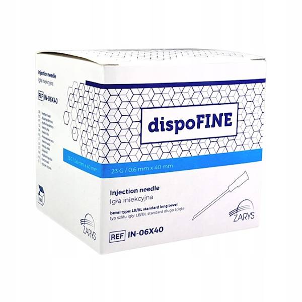 DispoFIne 23G Igła iniekcyjna 0,6mmx40mm 100 sztuk