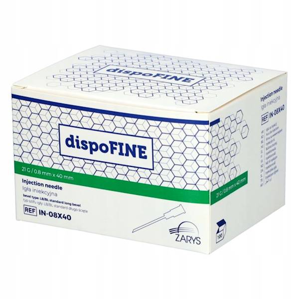 DispoFIne 21G Igła iniekcyjna 0,8mmx40mm 100 sztuk