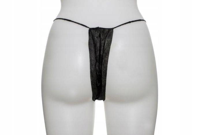 Stringi jednorazowe damskie -CZARNE 100szt