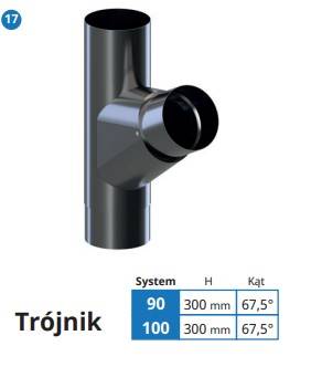Krop stal trojnik rury 90/67,5st