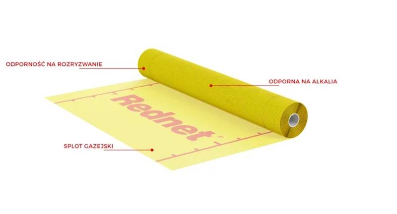 REDNETE E siatka żółta 160g/m2 Plus 1mx50m