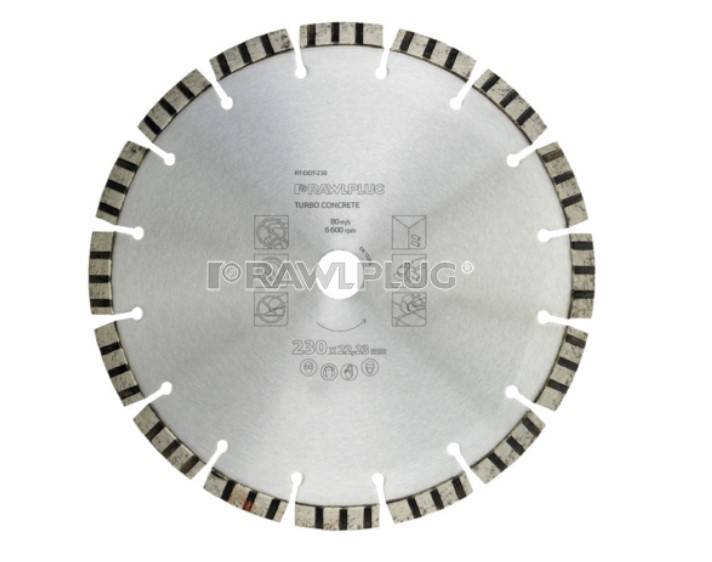 230X22,23mm TURBO CONCRETE HEAVY DUTY Tarcza diame