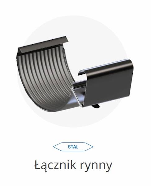 Krop stal łącznik rynny 130 8018