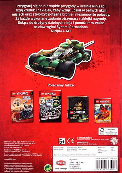 LEGO NINJAGO. 1001 NAKLEJEK. ŚCIGAJ SIĘ I WALCZ!