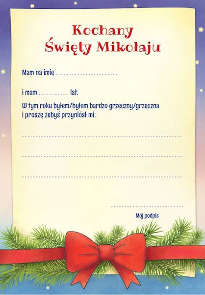 List do Świętego Biskupa Mikołaja