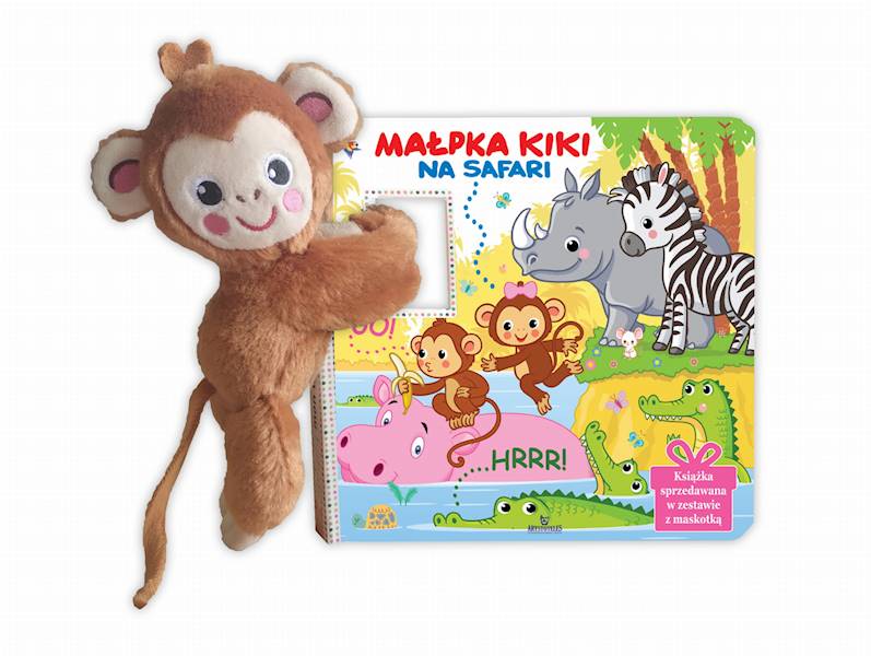 Książka z maskotką. Małka Kiki na safari.