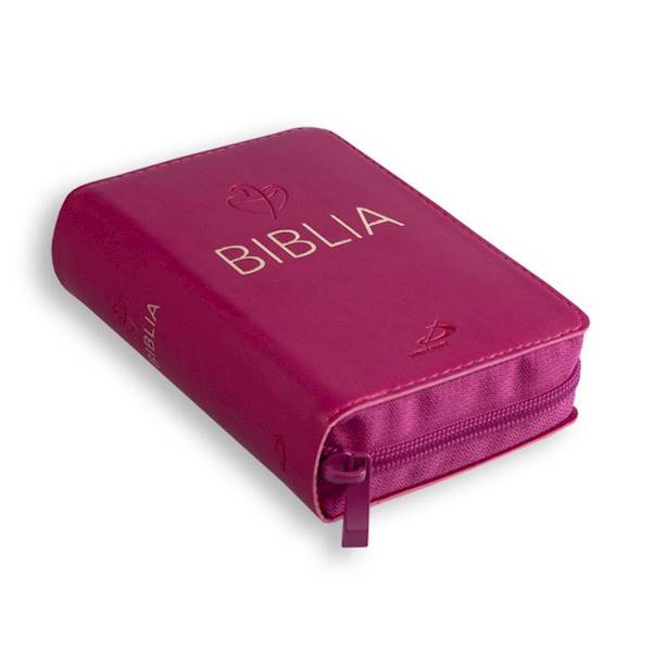 Biblia Tabor flex z zamkiem - Malinowy
