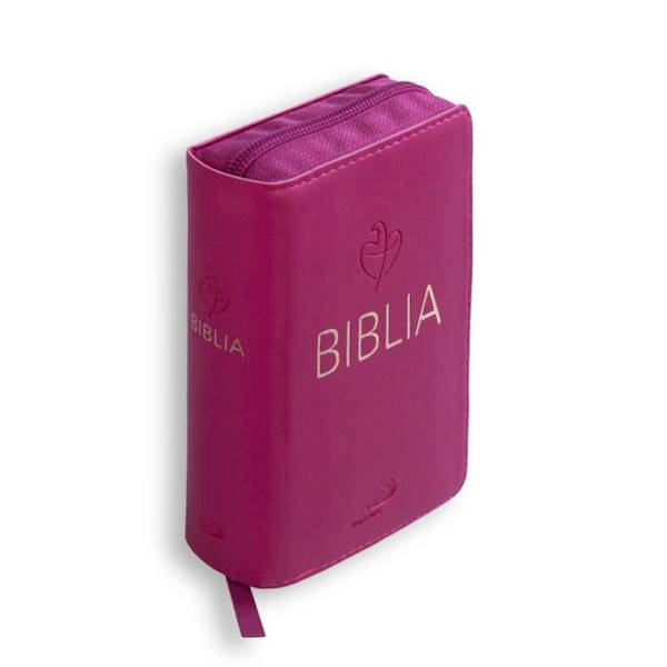 Biblia Tabor flex z zamkiem - Malinowy