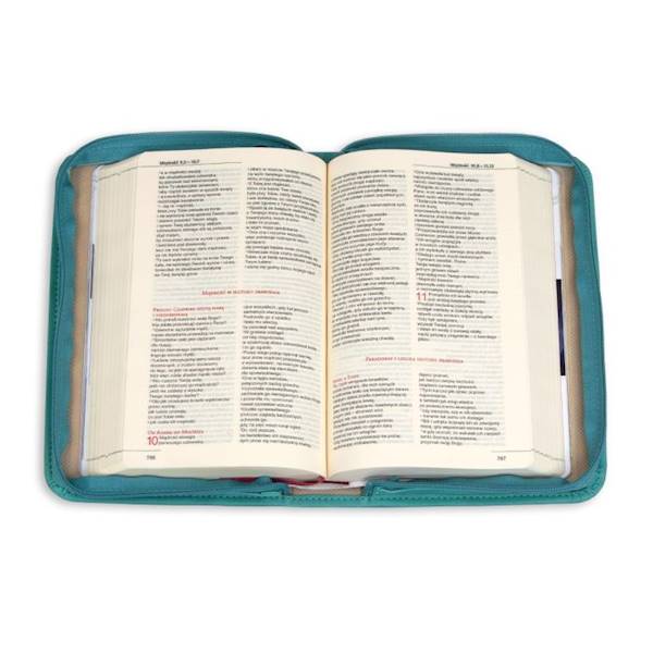 Biblia dla kobiet - malinowa z suwakiem