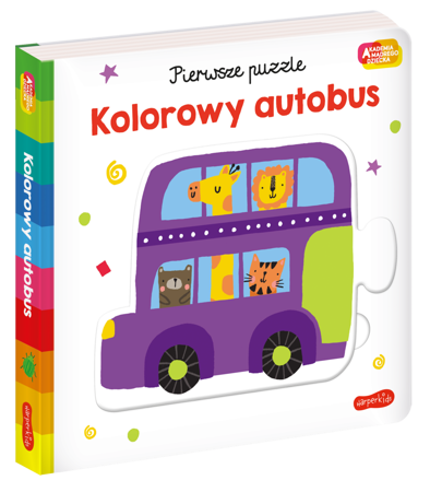 Akademia mądrego dziecka. Pierwsze puzzle. Kolorowy autobus.