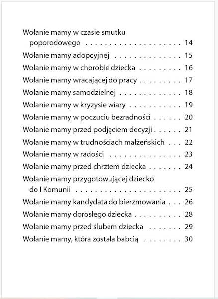Panie usłysz wołanie mam