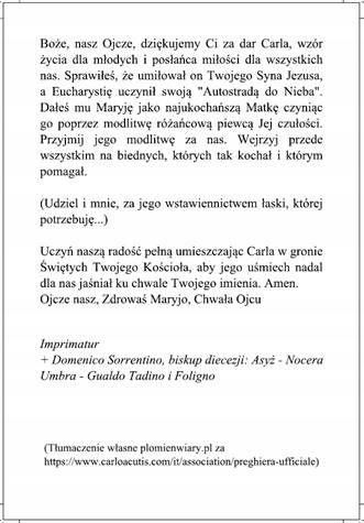 Obrazek św. Carlo Acutis
