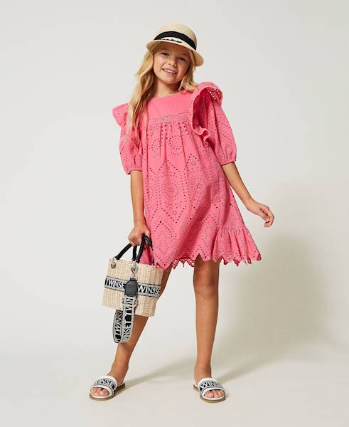 TWINSET Sukienka koronka 231GJ2QAG/152/Malina