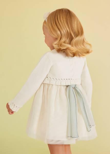 Sweter bolerko trykot 05349/084/12M Kremowy   