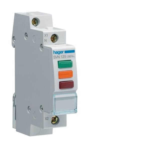 Lampka modułowa 3-fazowa czer/ziel/pomar 230-400V SVN129