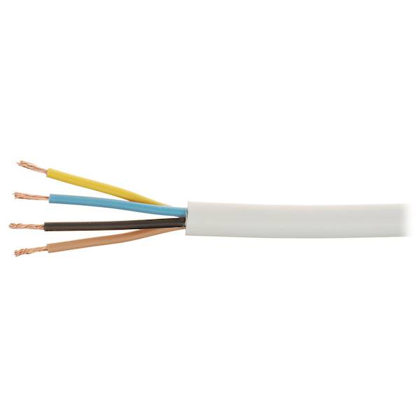 Przewód OWYżo 4x0,75  300/500V biały H05VV-F