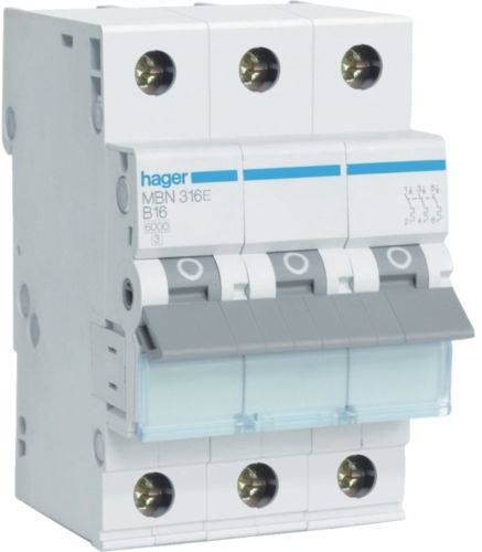 Wyłącznik nadprądowy 3P C 16A 6kA AC MCN316E