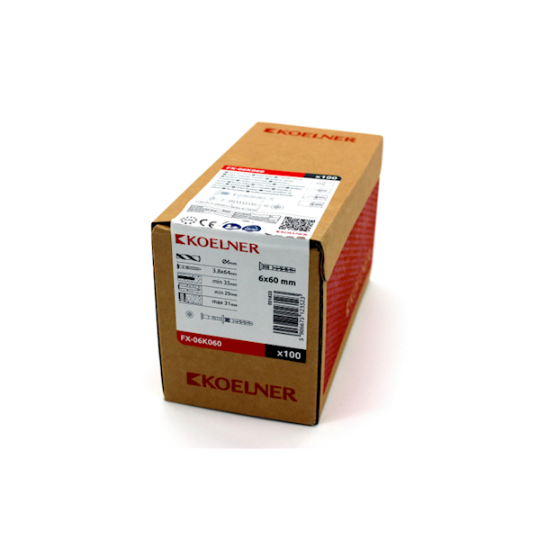Kołek szybkiego montażu 6x60mm (100szt)  FX-06K060