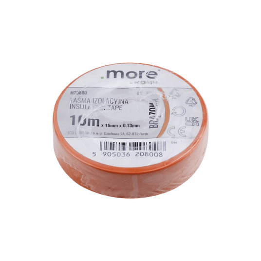 Taśma izolacyjna 15mm x 0,13mm 10m BRĄZOWA M20800