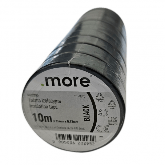 Taśma izolacyjna 15mm x 0,13mm 10m CZARNA M20295