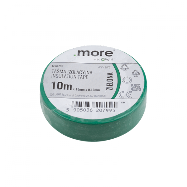 Taśma izolacyjna 15mm x 0,13mm 10m ZIELONA M20799