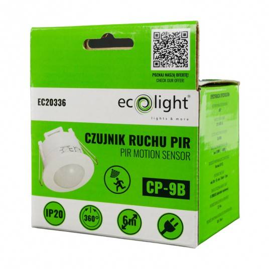 Czujnik ruchu PIR CP-9B biały p/t EC20336