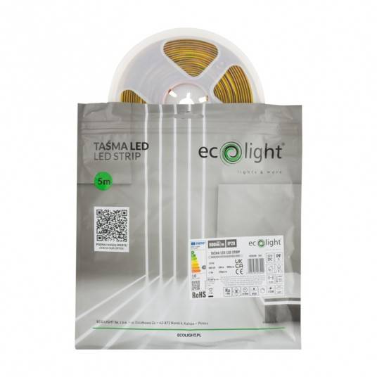 Pasek Taśma LED COB 320 10W/m 4000K 900lm/m 12V IP20 5m P EC20349