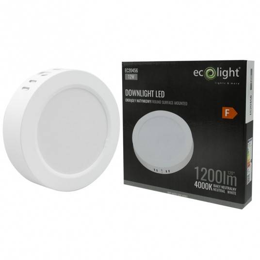 Oprawa LED Plafon 12W 4000K okrągła EC20456