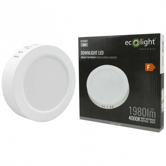 Oprawa LED Plafon 18W 4000K okrągła EC20457
