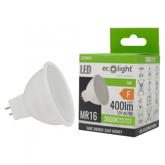 Żarówka LED MR16 5W 12V 3000K EC79454