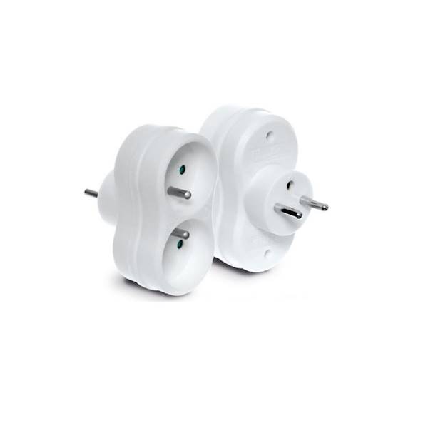 Rozgałęźnik podwójny 2x2P+Z bis 16A 250V biały W-97741 R-270P