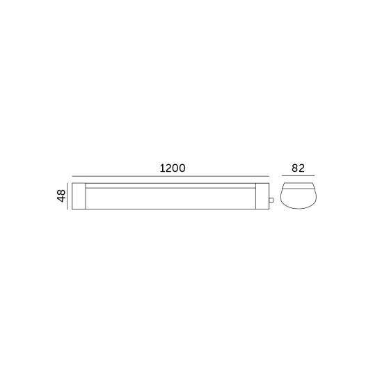 Oprawa hermetyczna LED CORTEZ 2 60W 120cm 4000K IP65 3 lata gwarancji  001583