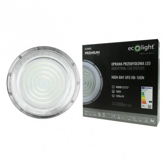 Lampa High Bay 100W UFO 4000K 10000lm PREMIUM HB-100N 3 lata gwarancji EC20005
