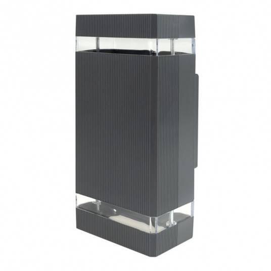 Oprawa elewacyjna plastik OE-6S 2xGU10 ANTRACYT  EC61003