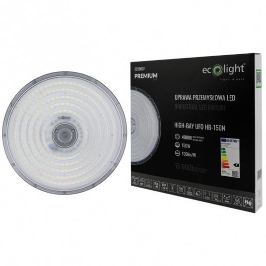 Lampa High Bay 150W UFO 4000K 15000lm PREMIUM HB-150N 3 lata gwarancji EC20007