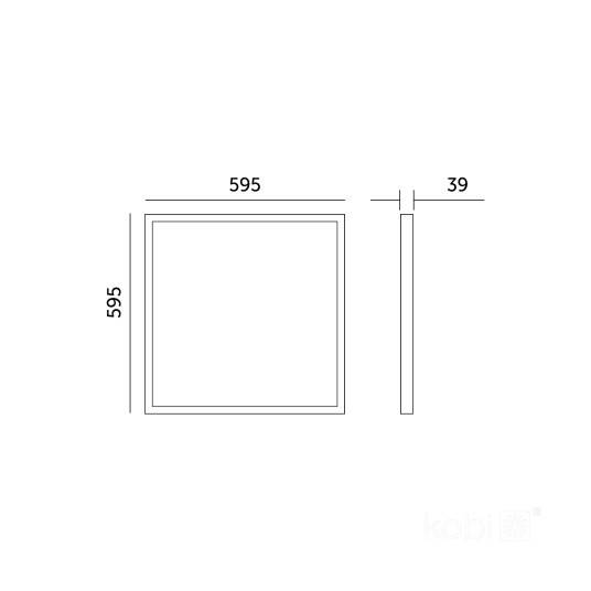 Panel LED BRISBANE 36W 60x60 4000K czarny 3 lata gwarancji   001560