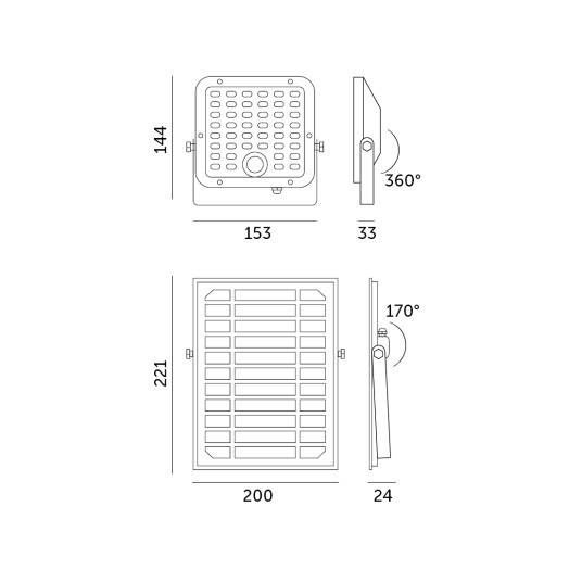 Naświetlacz Solar LED MHCS 10W 4000K IP65 001814