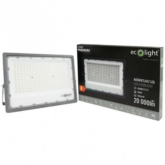 NAŚWIETLACZ PREMIUM 200W 20000lm 4000K 3 lata gwarancji IP65 EC20493