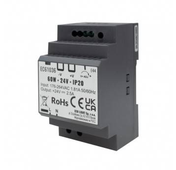 Zasilacz na szynę DIN PREMIUM 24V DC 60W EC61036