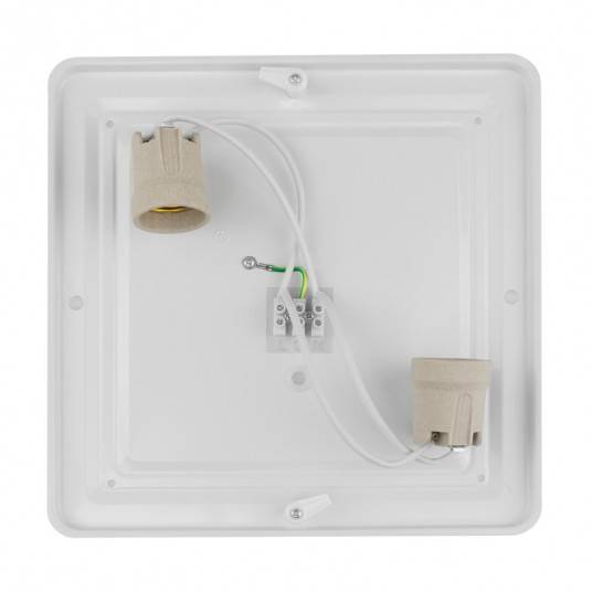 PLAFON 2xE27 N/T KWADRAT CZARNY EC20446