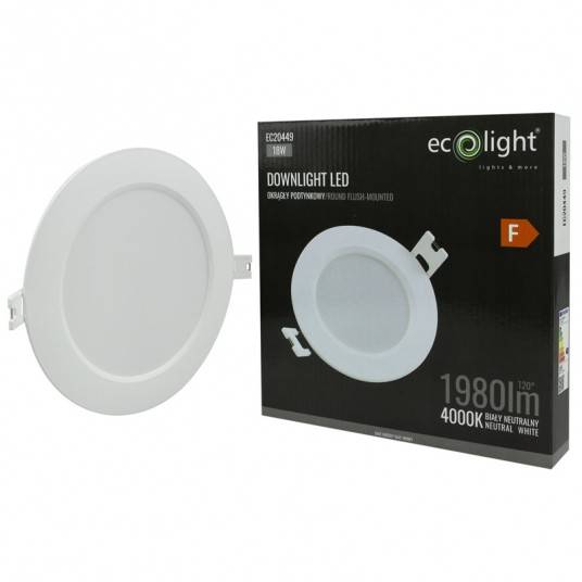 Downlight 18W 4000K biały pt DL-1 EC20449