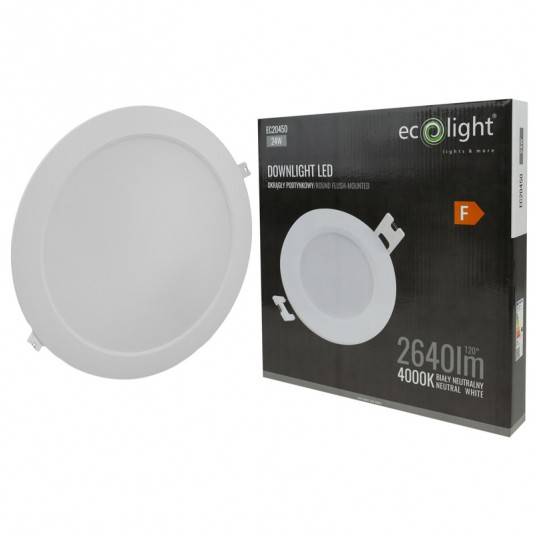 Downlight 24W 4000K biały pt DL-1 EC20450